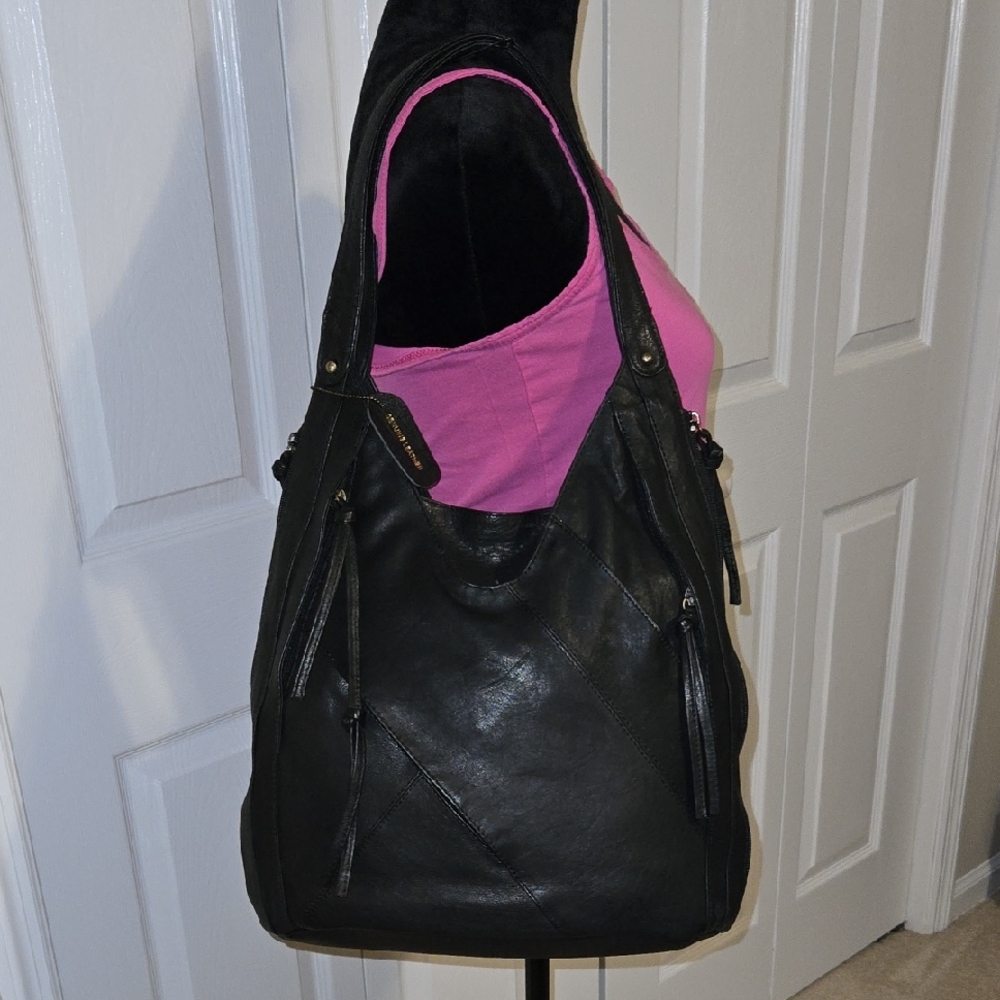 Black Leather Shoulder Bag
